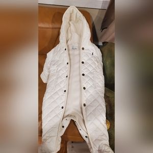 Ralph Lauren quilted bunting suit. Used twice, no stains EUC.